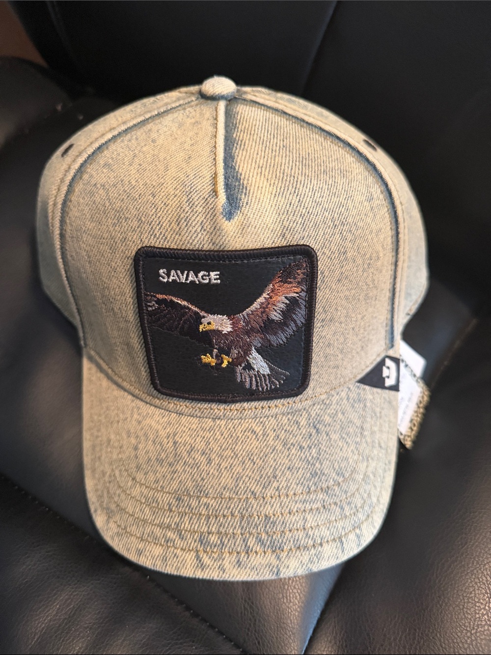 Savage  Eagle Patch denim Baseball Cap